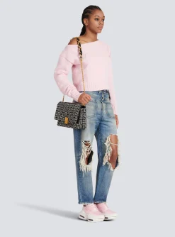 Women Balmain 1945 Soft Bag With Jacquard Monogram