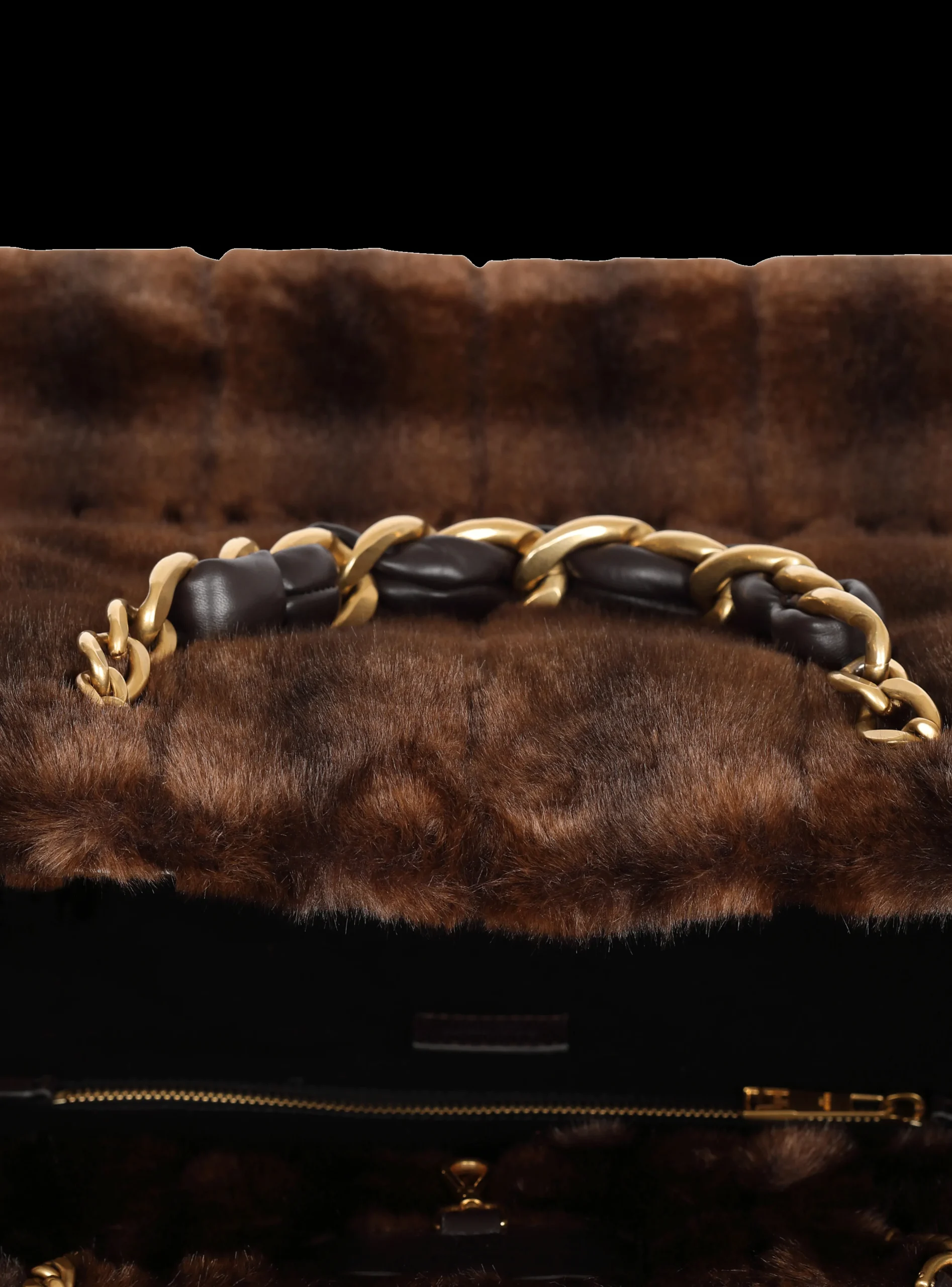 Women Balmain 1945 Soft Faux Fur Tote Bag