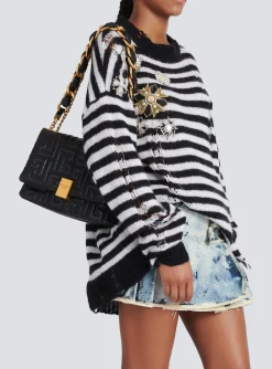 Women Balmain 1945 Soft Medium Bag In Quilted Leather
