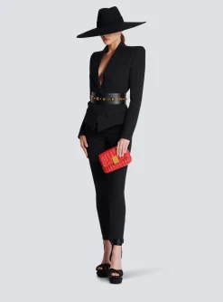 Women Balmain 1945 Soft Mini Bag In Quilted Leather