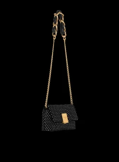 Women Balmain 1945 Soft Mini Velvet And Crystal Bag