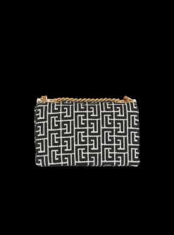 Women Balmain 1945 Soft Small Bag With Jacquard Monogram