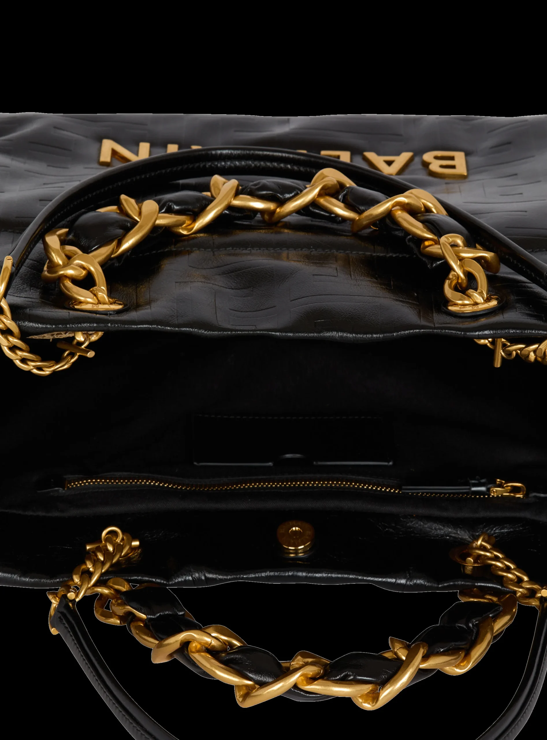 Balmain 1945 Soft Tote Bag In Crackled Calfskin