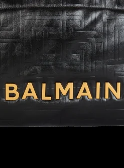 Balmain 1945 Soft Tote Bag In Crackled Calfskin