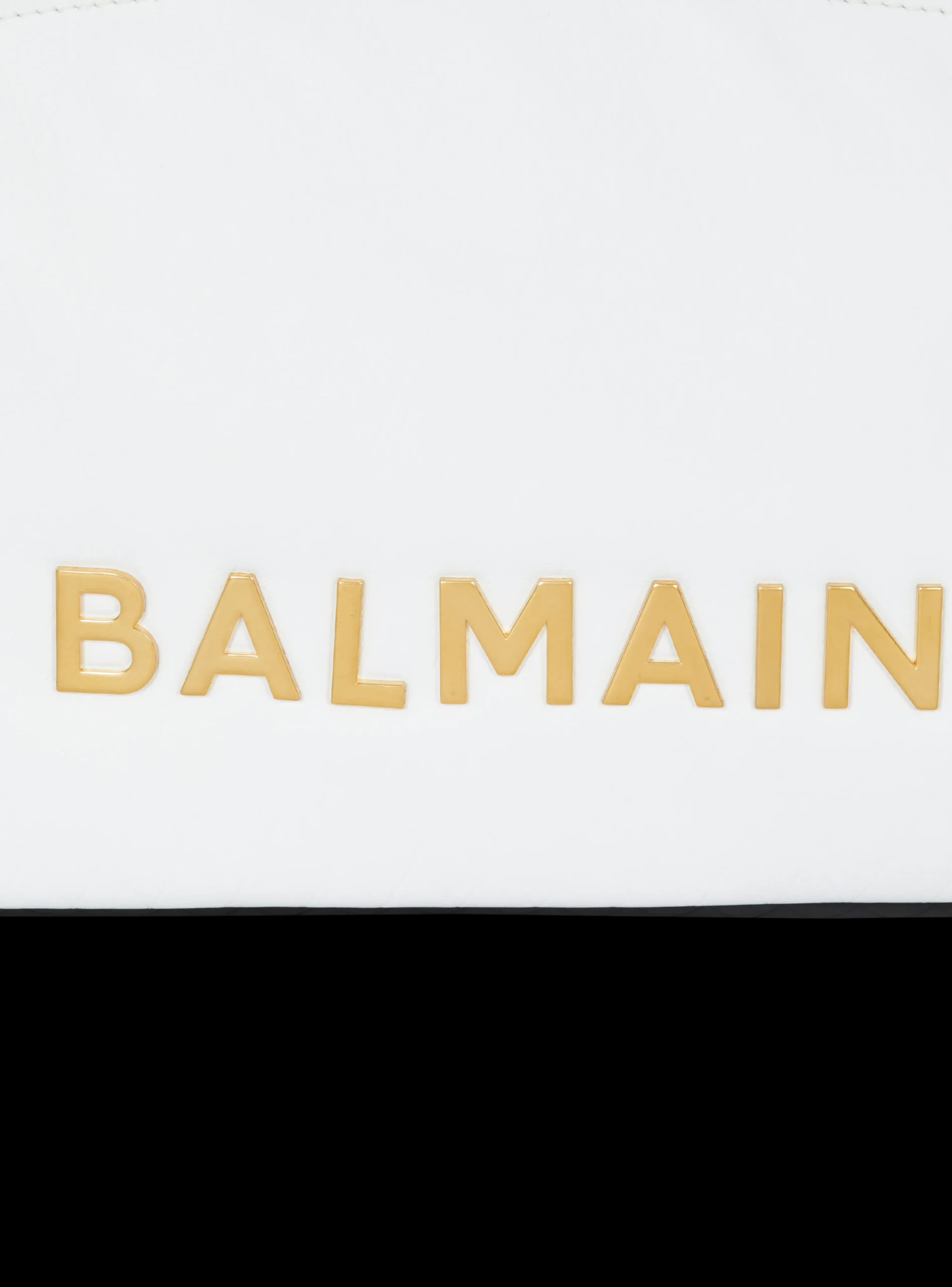 Women Balmain 1945 Soft Tote Bag In Embossed Calfskin With A Grid Motif
