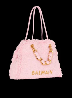 Women Balmain 1945 Soft Tweed Tote Bag