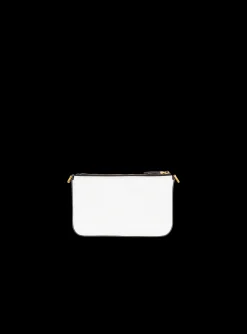 Women Balmain 1945 Soft Zipped Mini Bag In Embossed Leather
