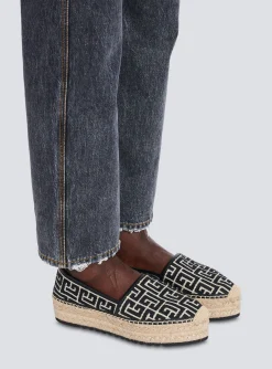 Women Balmain Alex Espadrilles With Jacquard Monogram