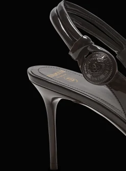 Women Balmain Alma Patent Leather Slingbacks