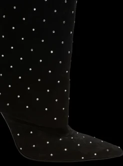 Women Balmain Ariel Suede And Crystal Boots