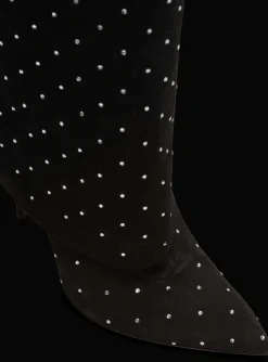 Women Balmain Ariel Suede And Crystal Boots