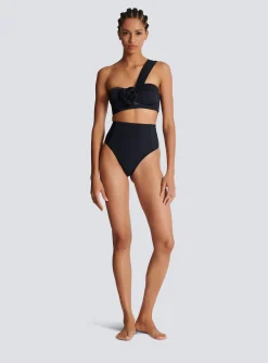 Women Balmain Asymmetric Two-piece Swimming Costume
