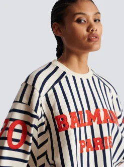 Women Balmain Baseball Cropped T-Shirt