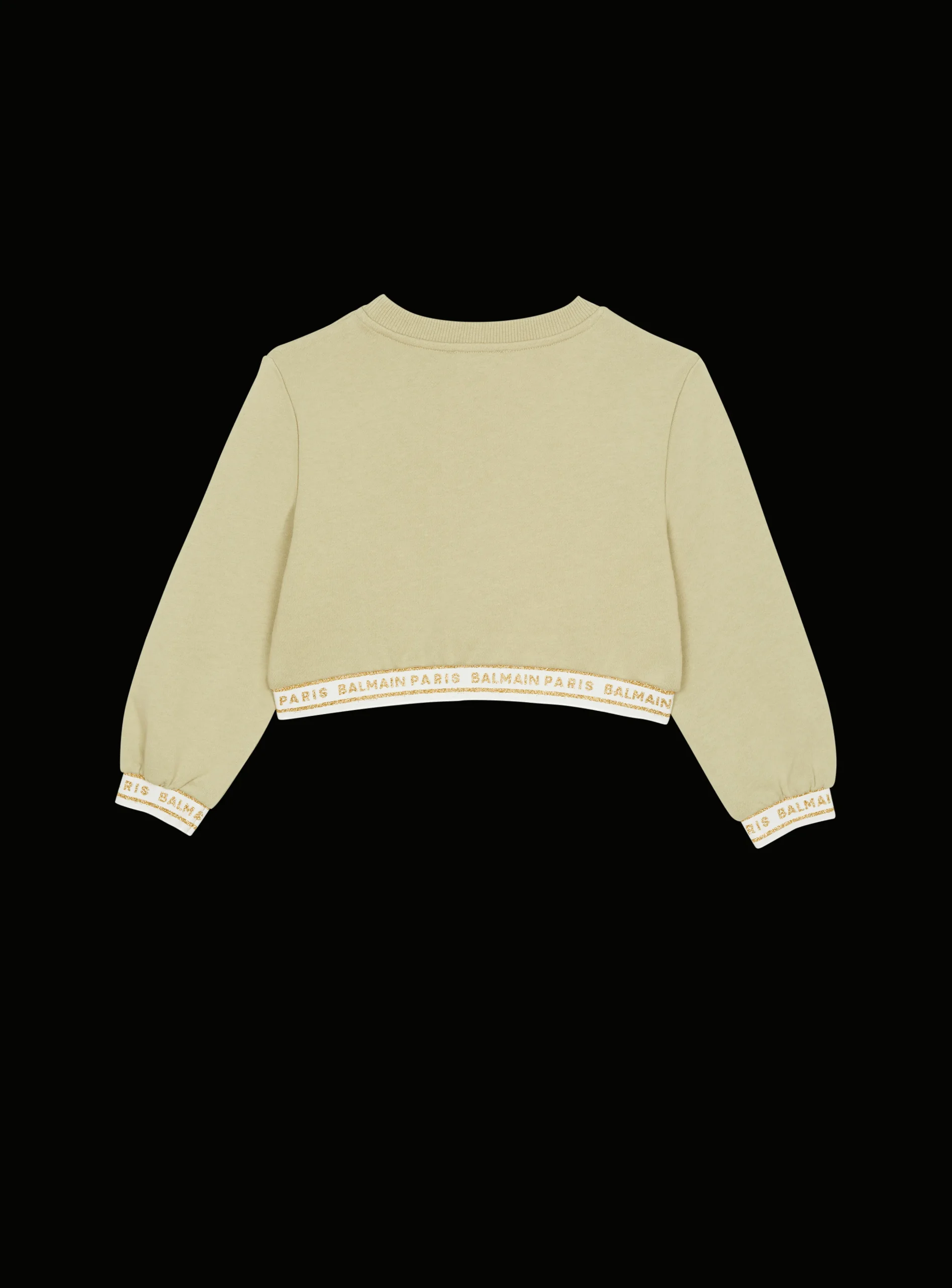 Kids/BOY Balmain Cropped Sweatshirt With Elastic