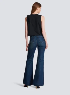 Women Balmain Flocked Tank Top