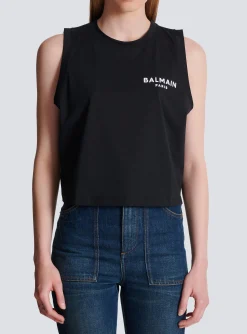 Women Balmain Flocked Tank Top
