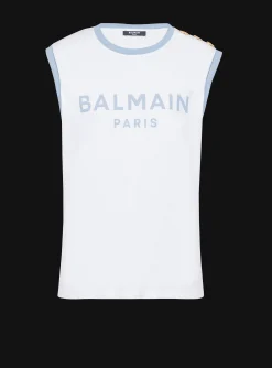 Women Balmain Paris 3-button Tank Top