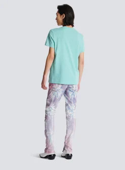 Balmain Paris Flocked Short-sleeved T-shirt