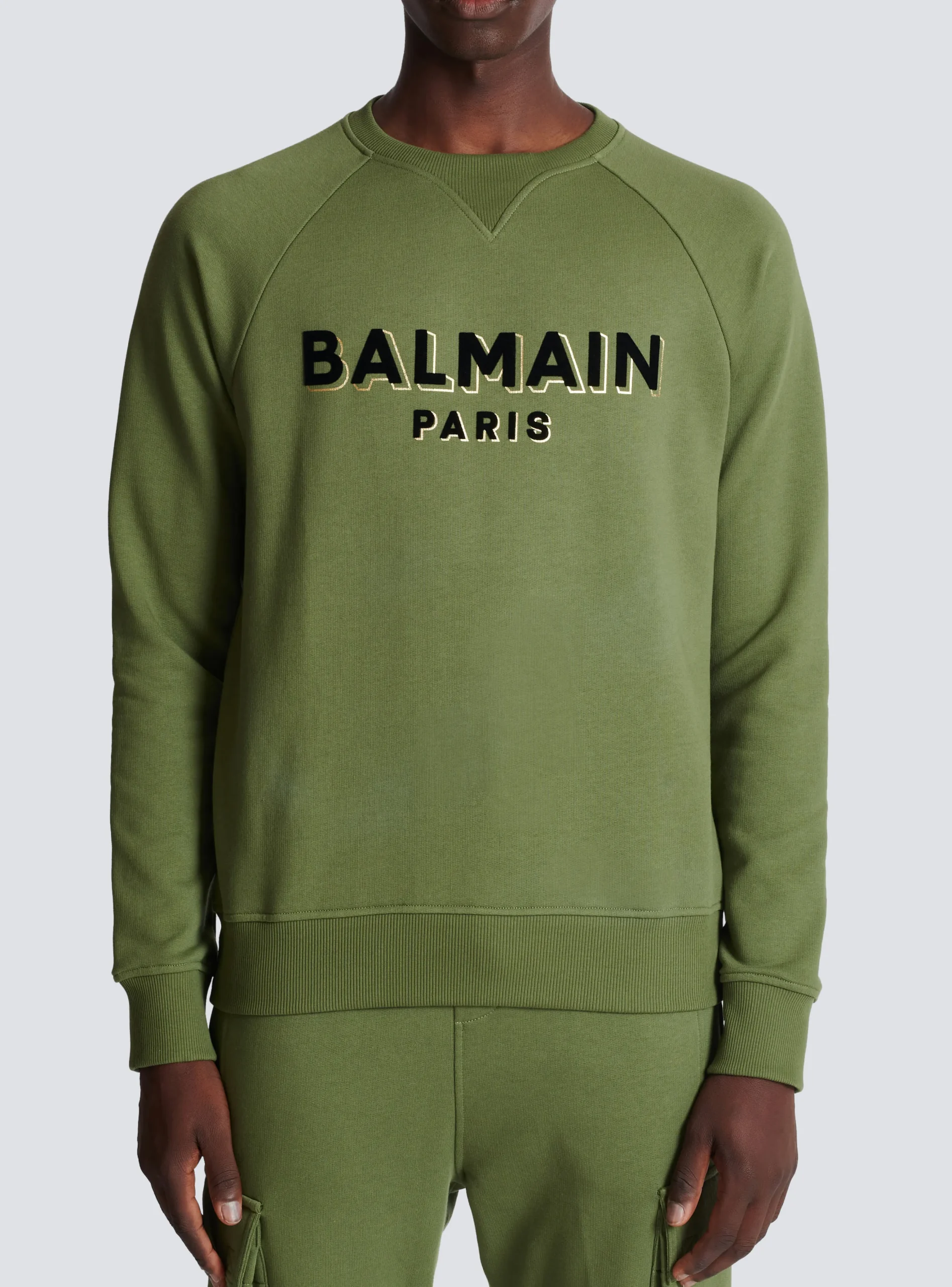Balmain Paris Flocked Sweatshirt