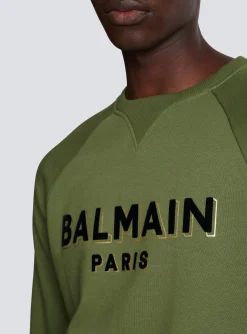 Balmain Paris Flocked Sweatshirt