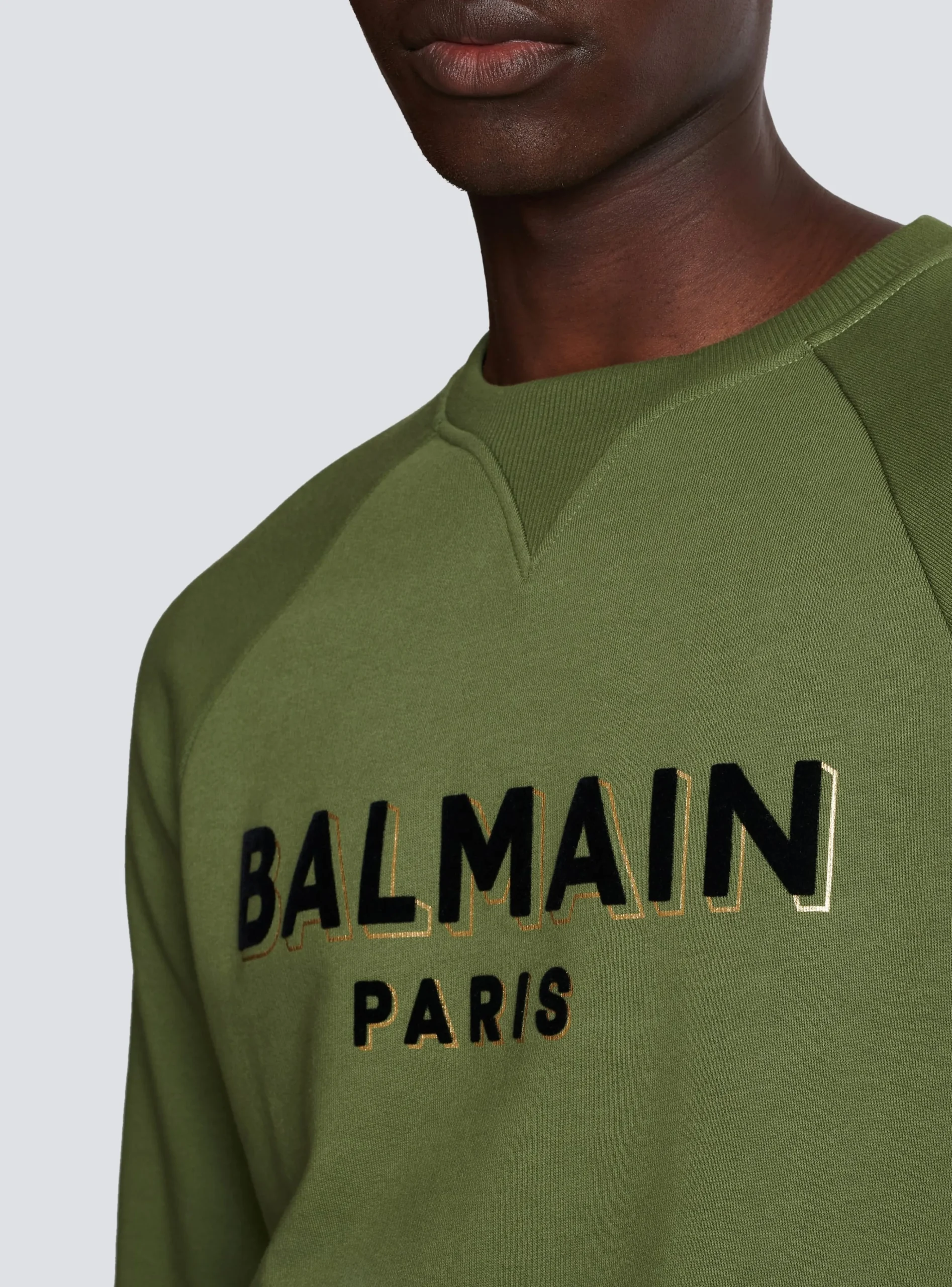 Balmain Paris Flocked Sweatshirt