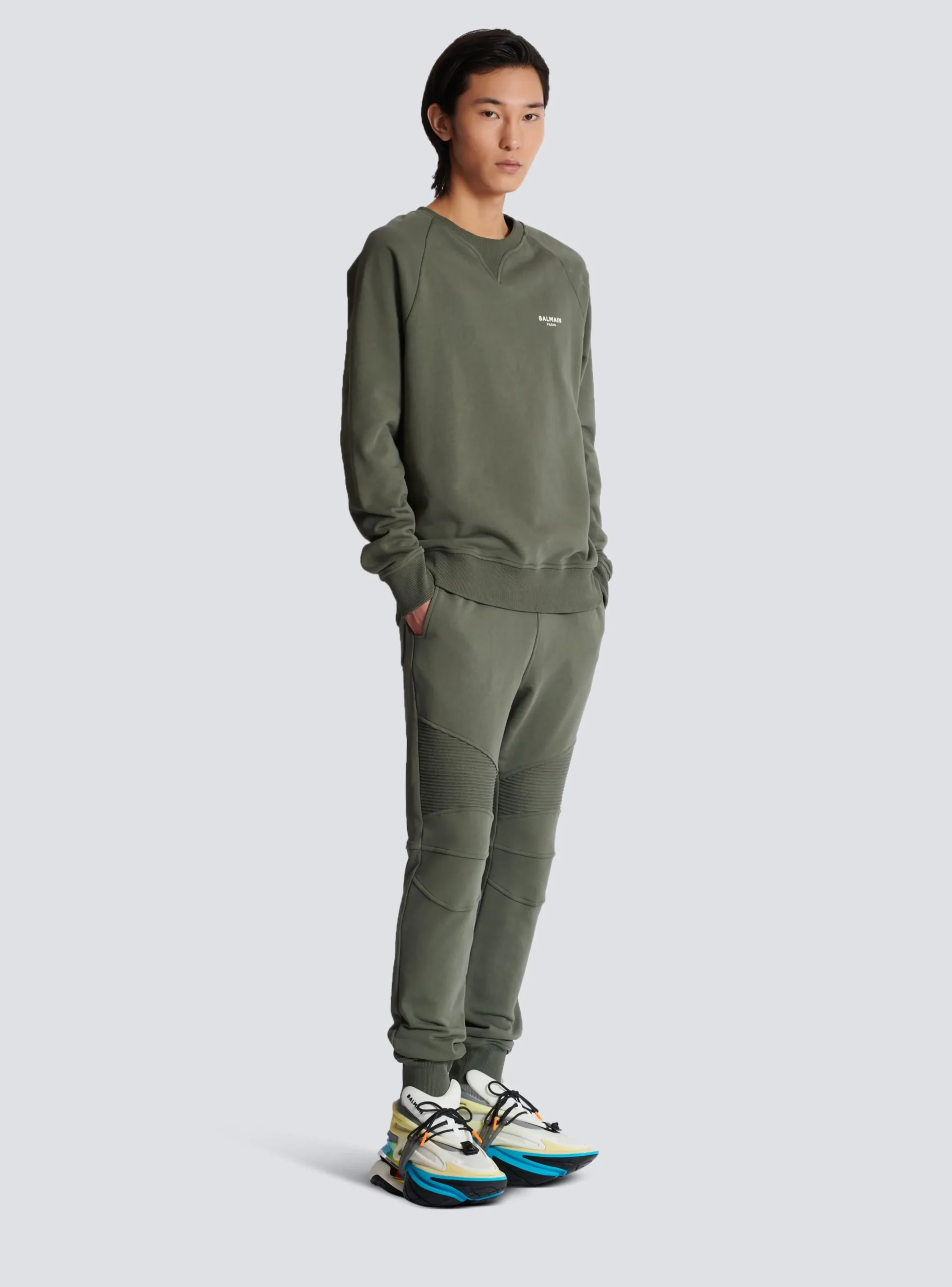 Balmain Paris Flocked Sweatshirt