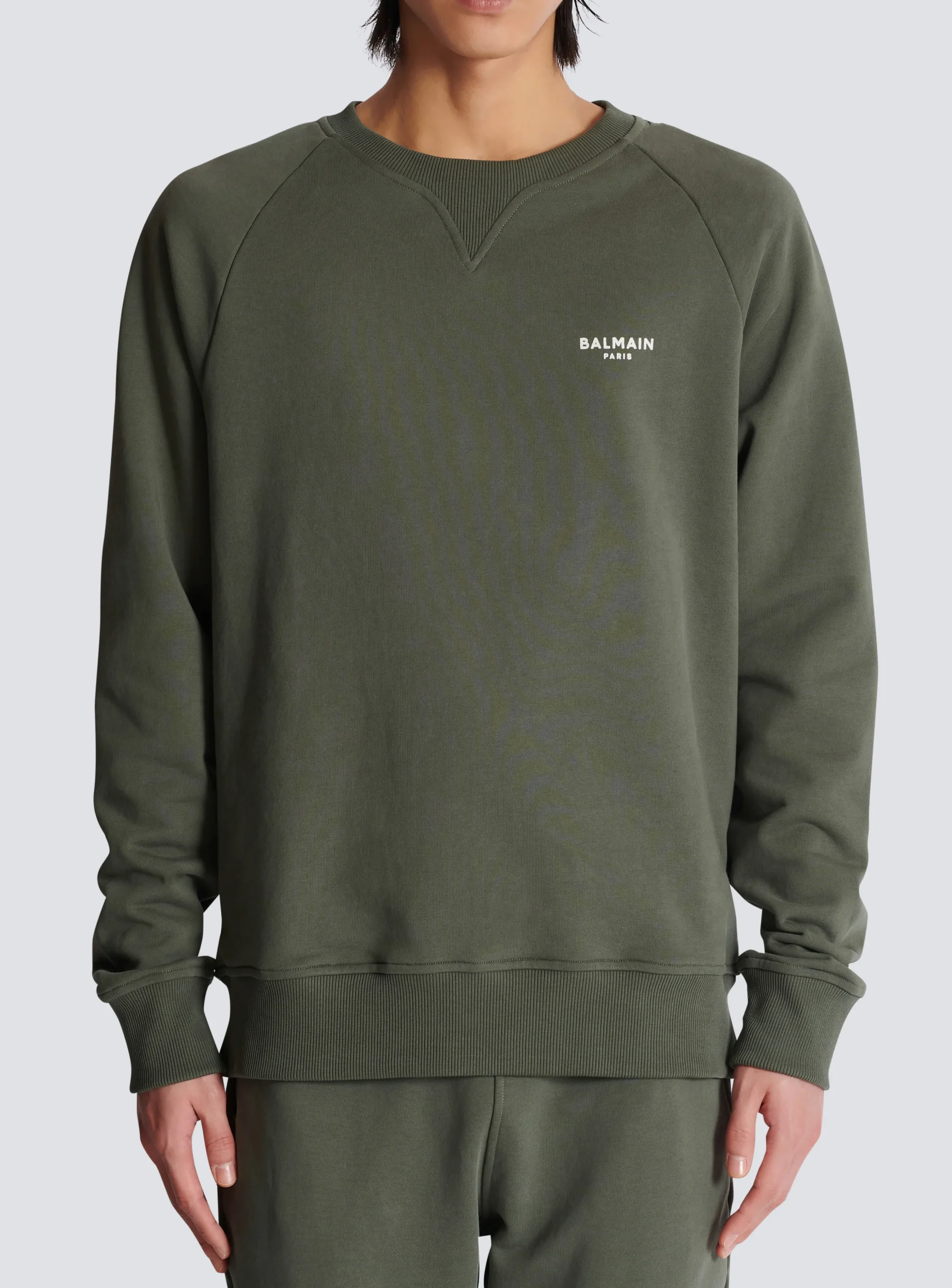 Balmain Paris Flocked Sweatshirt