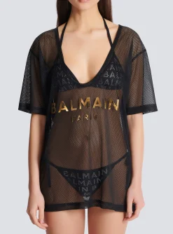 Women Balmain Paris Mesh T-shirt