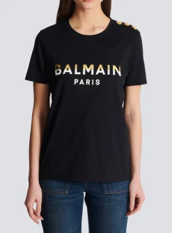 Women Balmain Paris T-shirt With Buttons