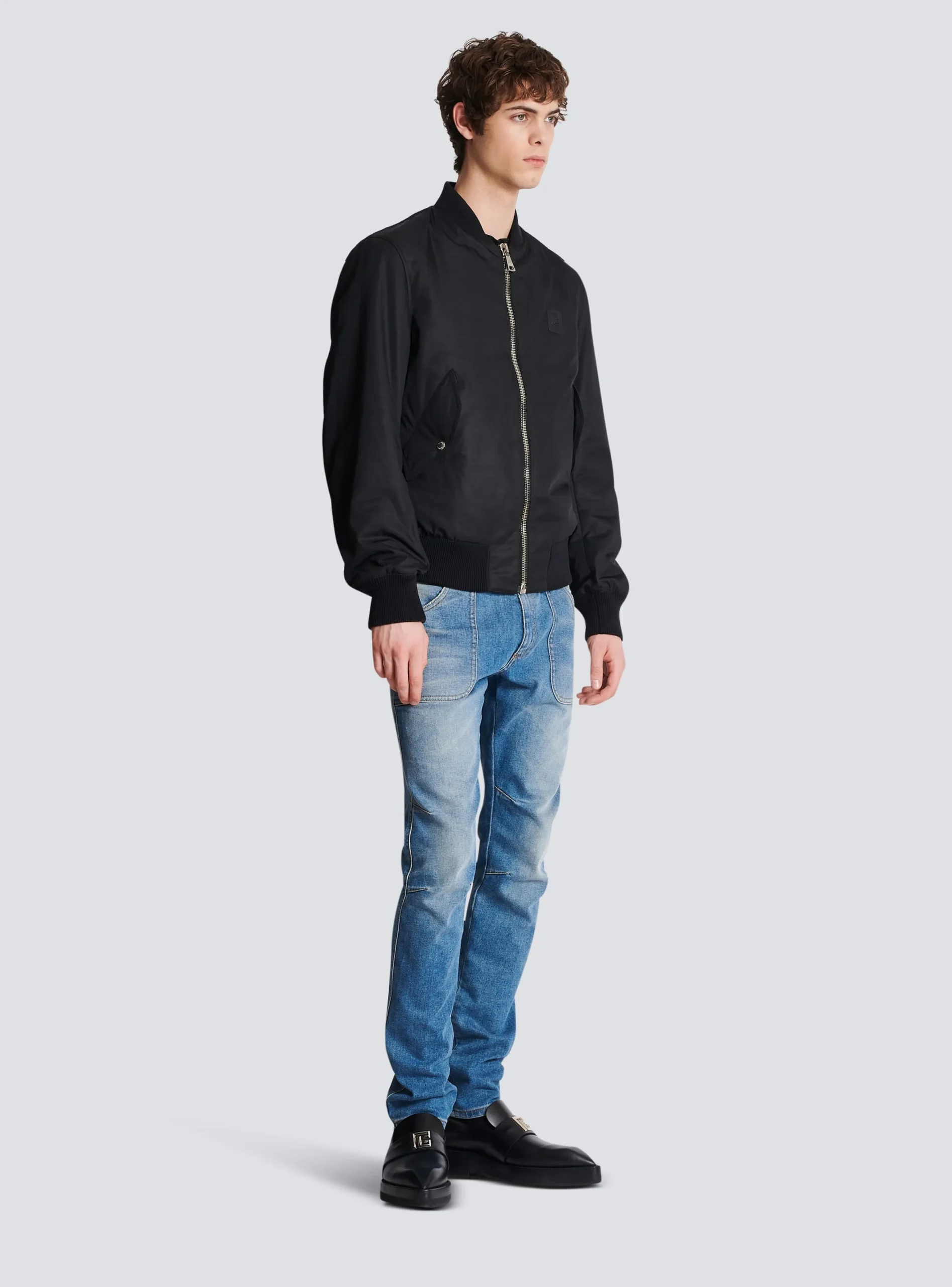 Balmain PB Nylon Bomber Jacket