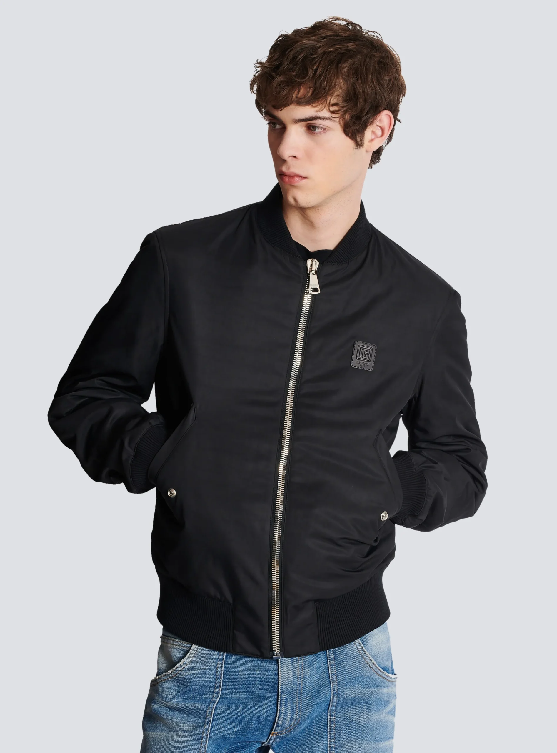 Balmain PB Nylon Bomber Jacket