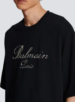 Balmain Signature Embroidered T-shirt