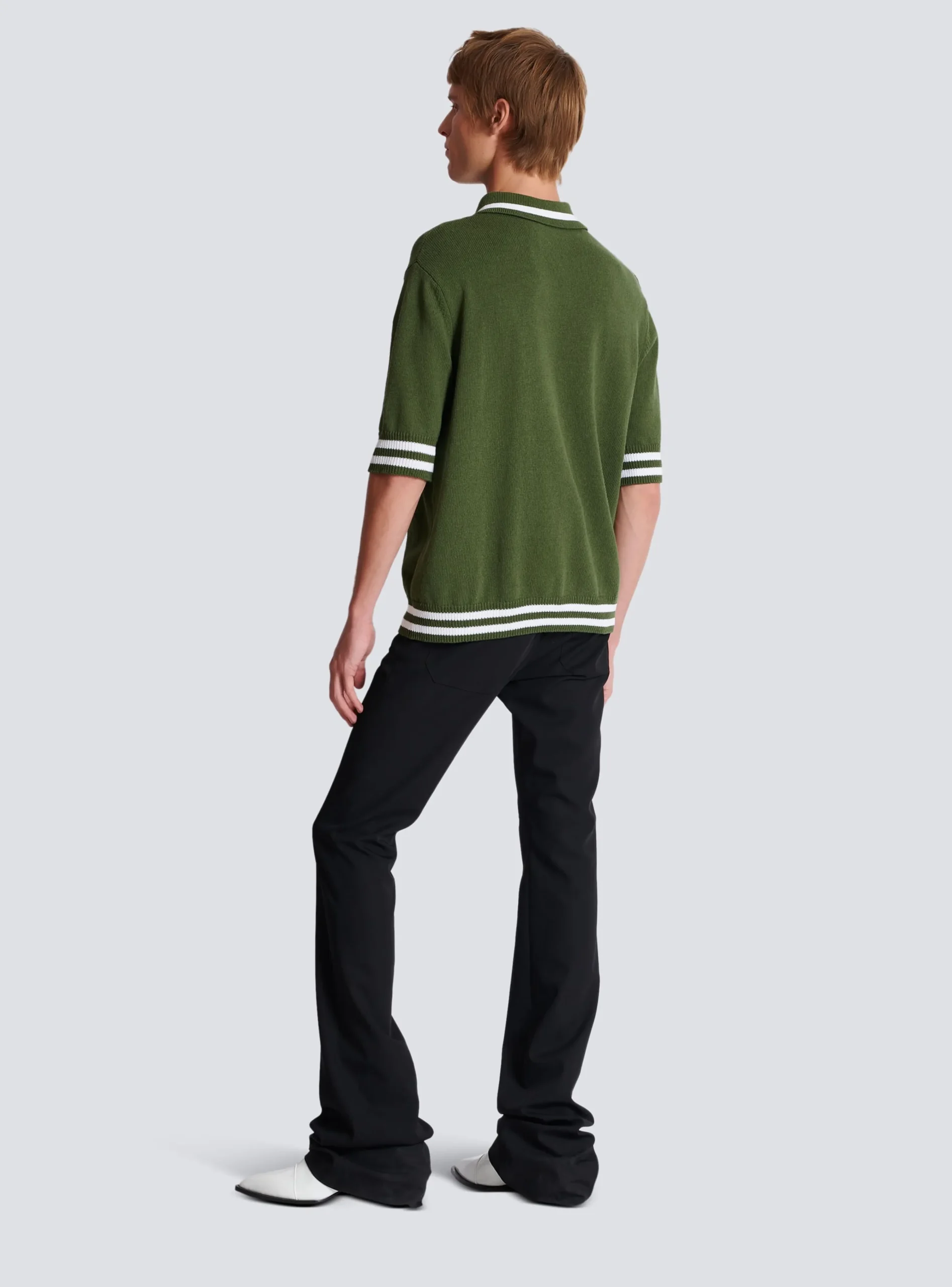 Balmain Signature Knit Polo Shirt