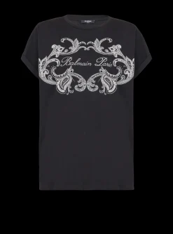 Women Balmain Signature Paisley T-shirt