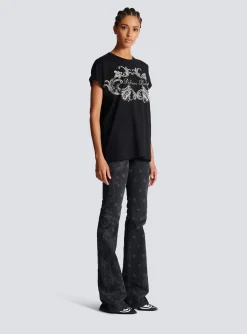 Women Balmain Signature Paisley T-shirt