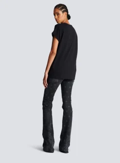 Women Balmain Signature Paisley T-shirt