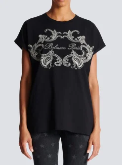 Women Balmain Signature Paisley T-shirt
