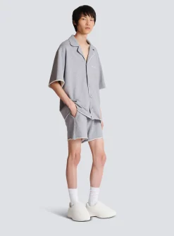 Balmain Signature Short-sleeved Shirt In Jersey