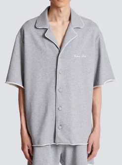 Balmain Signature Short-sleeved Shirt In Jersey