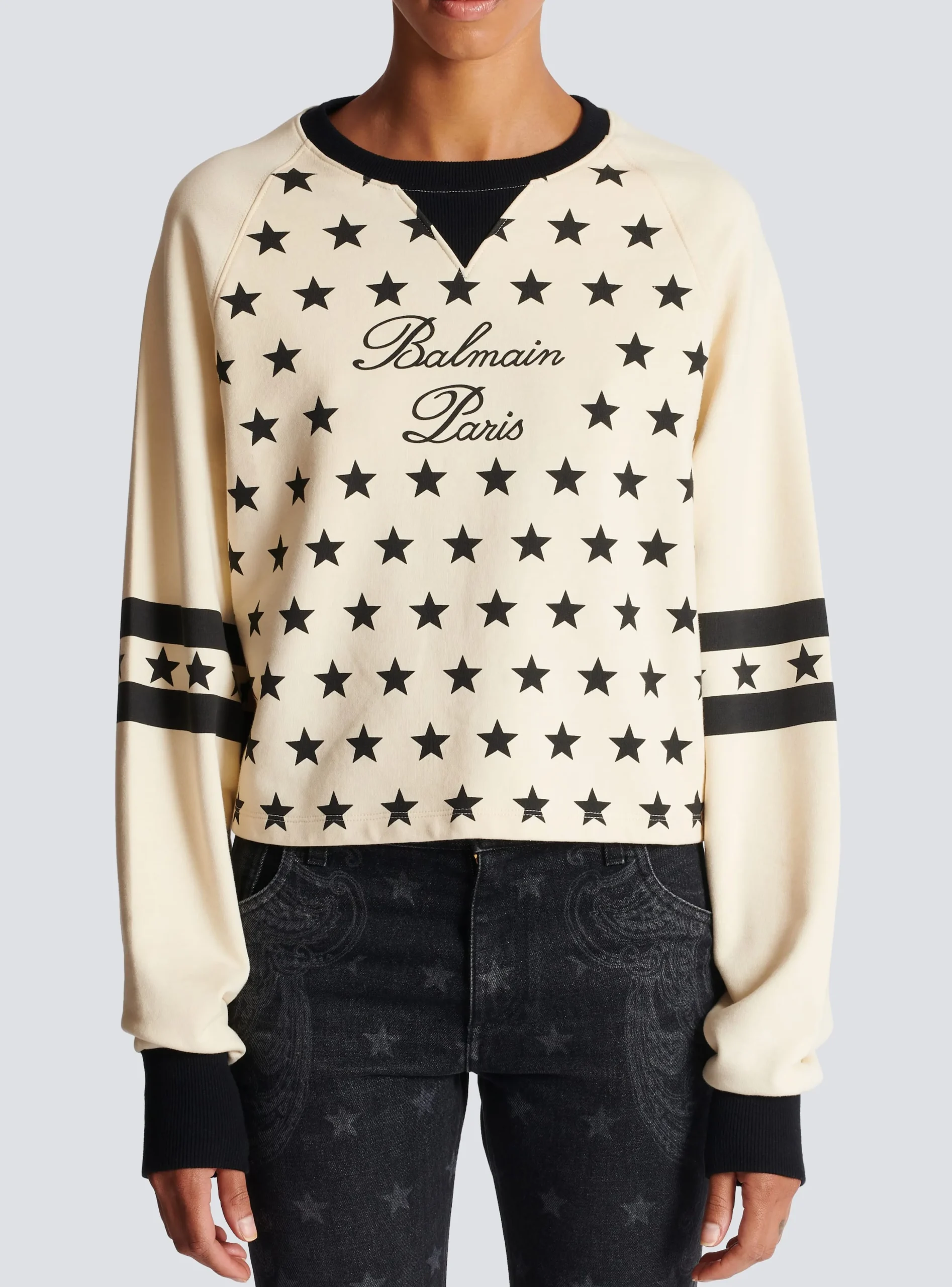 Women Balmain Signature Stars Sweater