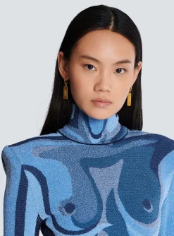 Women Balmain Signature Tubular Earrings