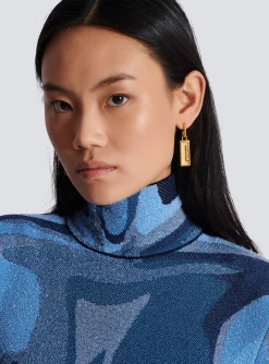 Women Balmain Signature Tubular Earrings