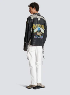 Balmain Western Leather Biker Jacket