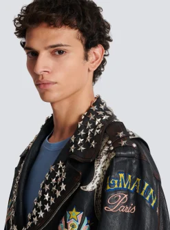 Balmain Western Leather Biker Jacket