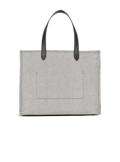 Women Balmain B-Army 42 Canvas And Smooth Leather Tote Bag