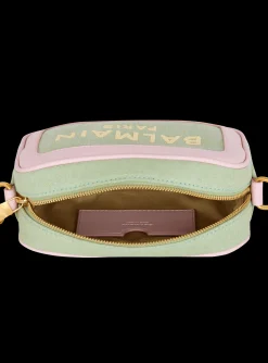 Balmain B-Army Camera Case In Canvas And Leather
