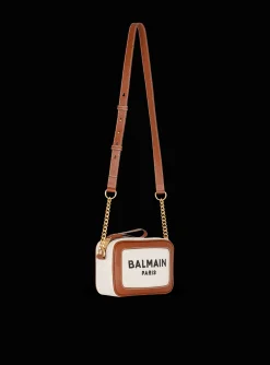 Women Balmain B-Army Canvas And Leather Clutch