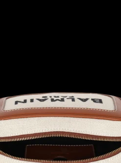 Women Balmain B-Army Canvas And Leather Clutch