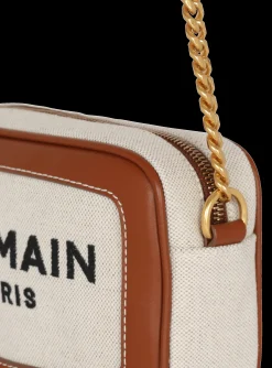 Women Balmain B-Army Canvas And Leather Clutch