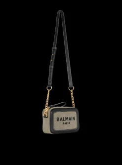 Women Balmain B-Army Canvas And Leather Clutch